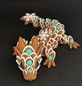3D Printed Articulated Gingerbread Dragon Toy Figurine 27cm