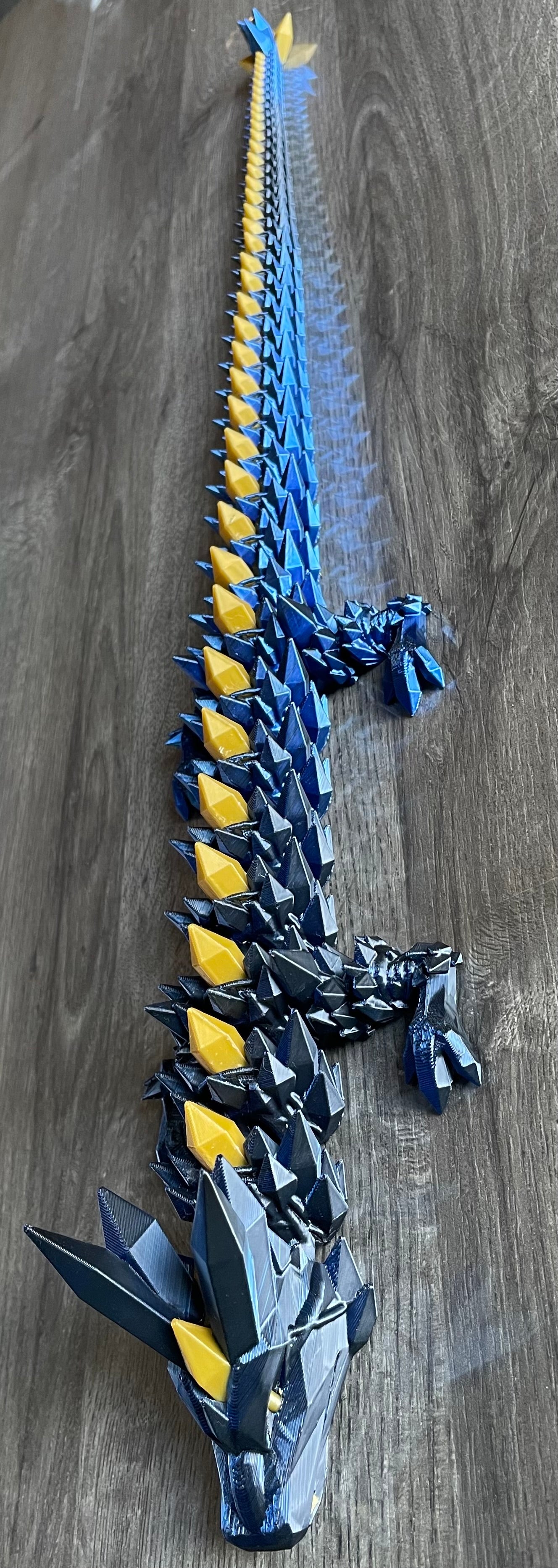 3d Printed Crystal Dragon Large 62cm length. Fidget, Gift, Collector’s Piece.