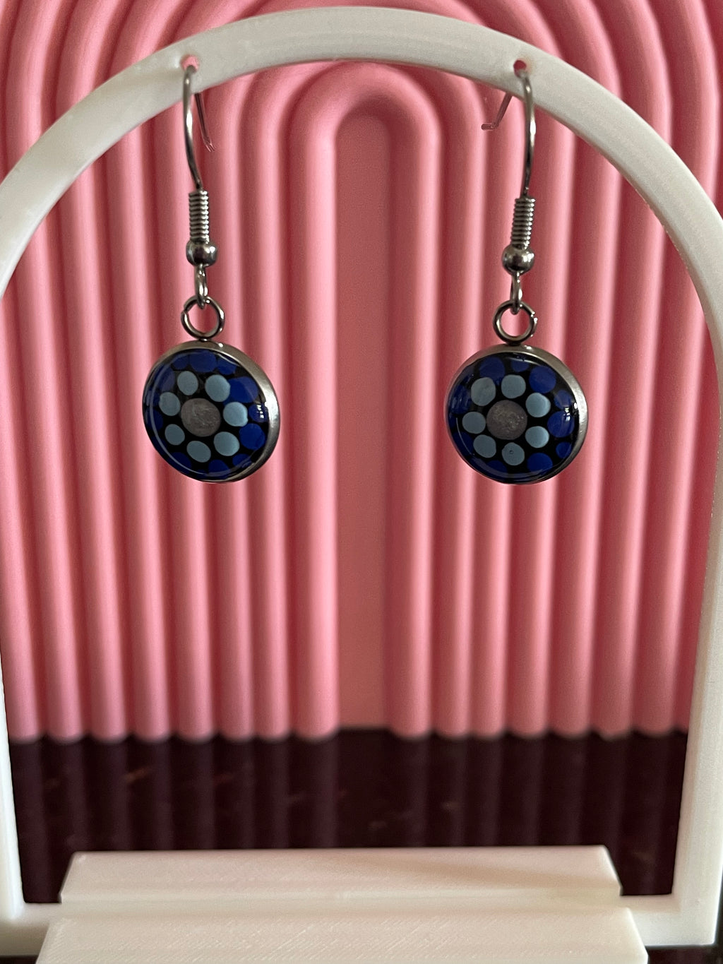 Unique Handmade and Hand-painted Resin Earrings
