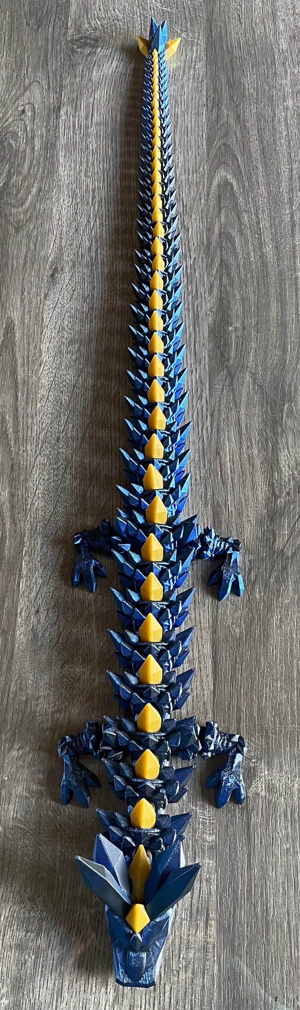 3d Printed Crystal Dragon Large 62cm length. Fidget, Gift, Collector’s Piece.
