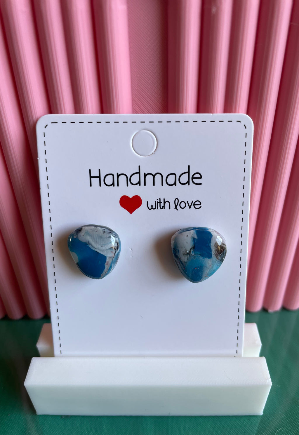 Unique Handmade Polymer Clay and Resin Studs