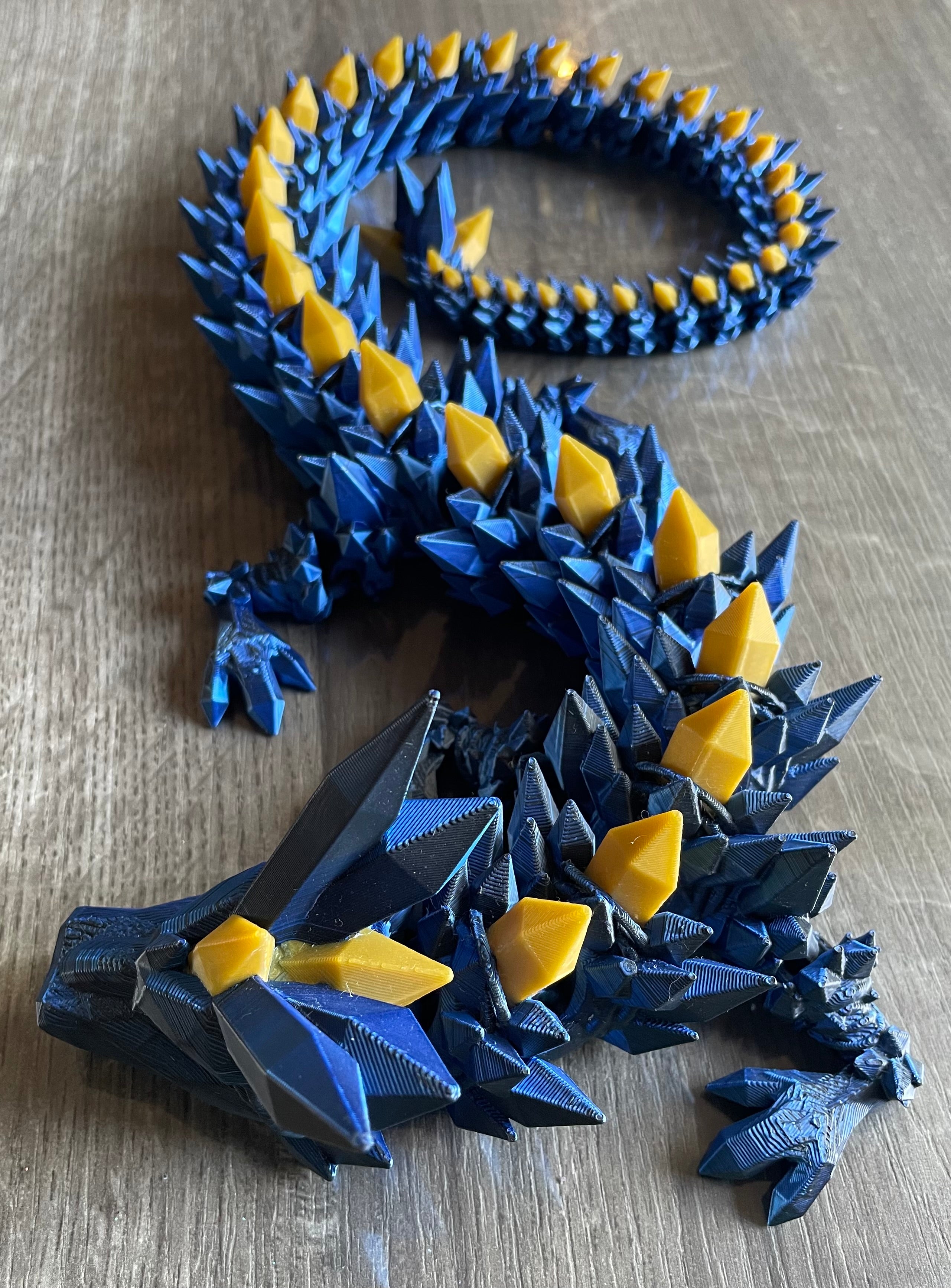 3d Printed Crystal Dragon Large 62cm length. Fidget, Gift, Collector’s Piece.