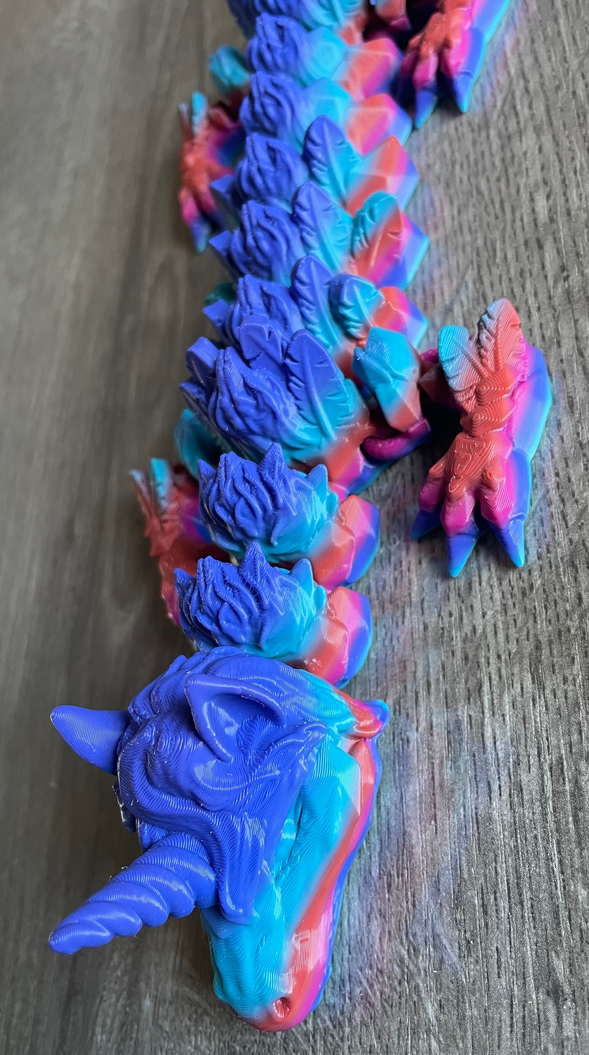 3d Printed Unicorn Dragon 56cm length.