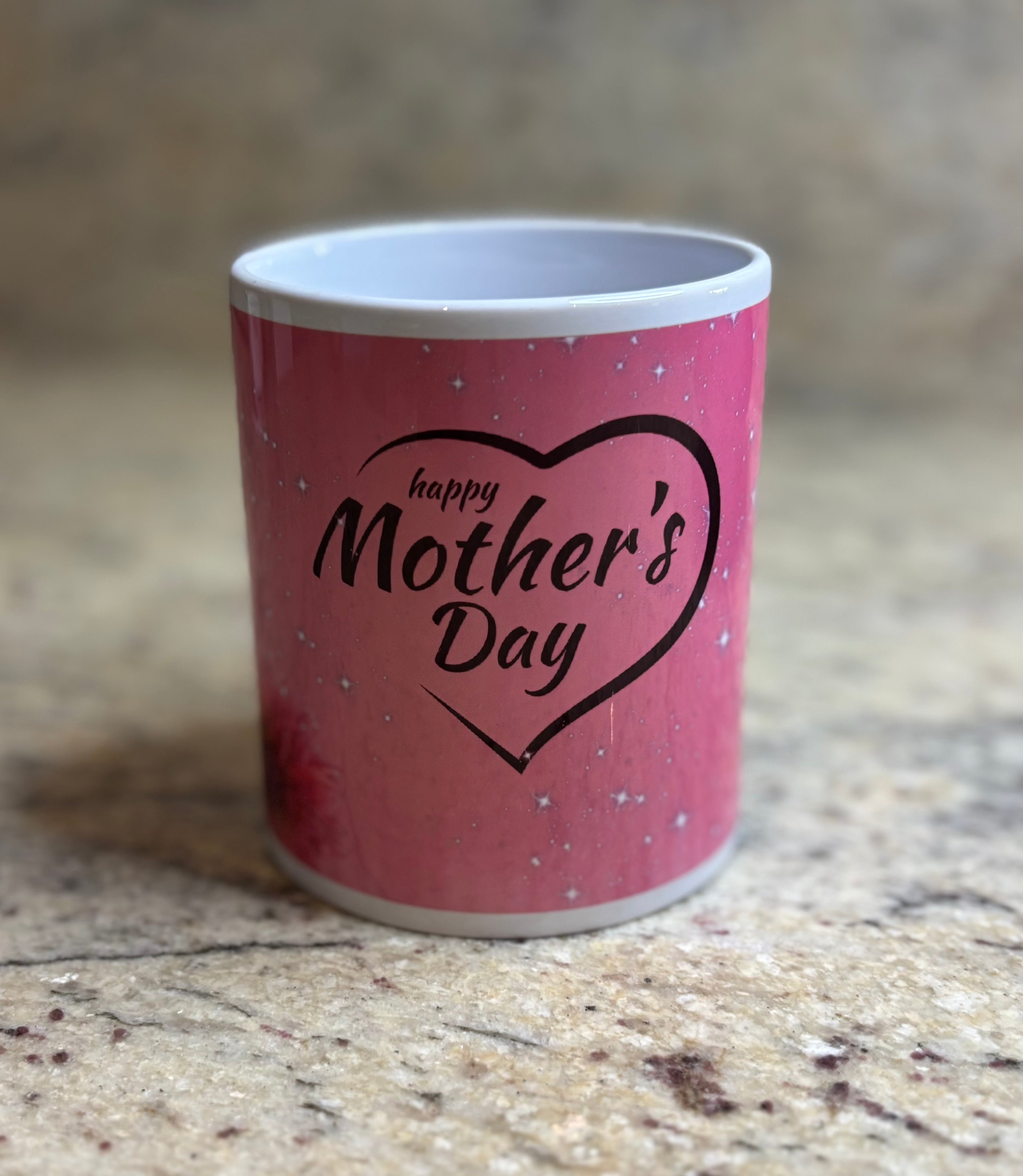 Pink Floral Sparkly Happy Mother’s Day Mug