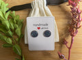 Round Studs with Purple Background and Teal Crushed Glass