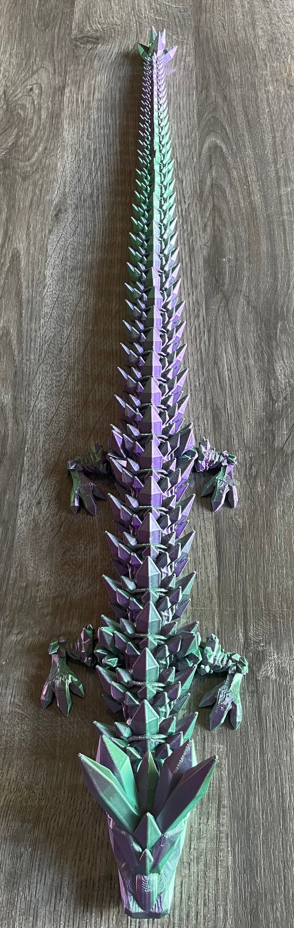 3d Printed Crystal Dragon Large 62cm length. Fidget, Gift, Collector’s Piece.