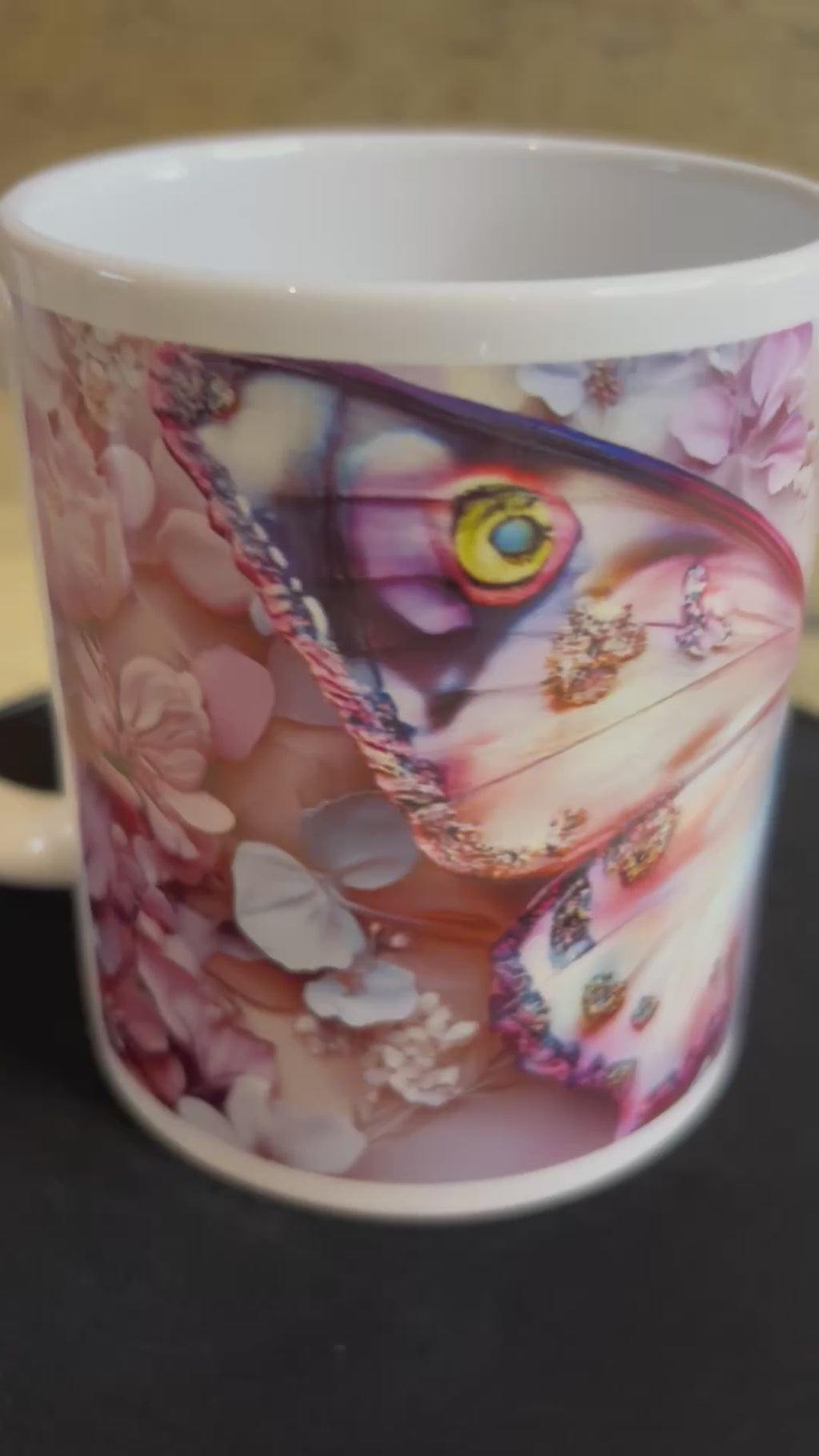 Realistic Butterfly Printed Coffee Tea Mug